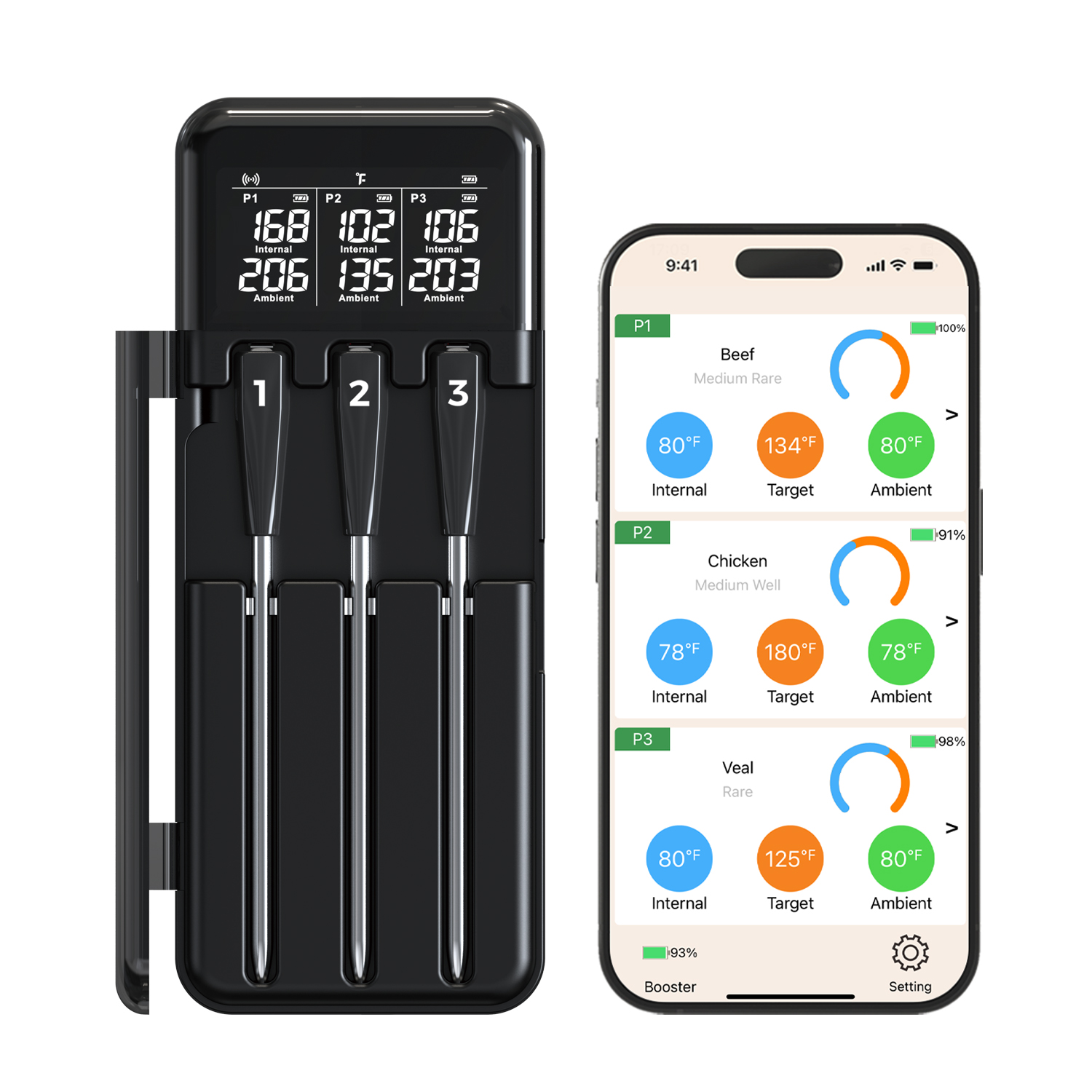 Wireless Bluetooth Meat Thermometers